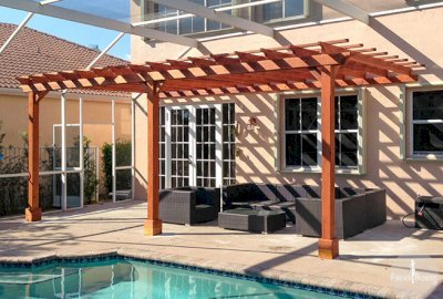 Attached Garden Pergolas