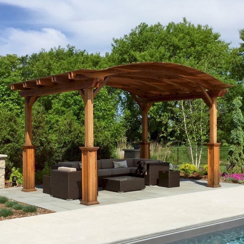 Backyard Pavilion Kits Custom Redwood Pavilion For Sale