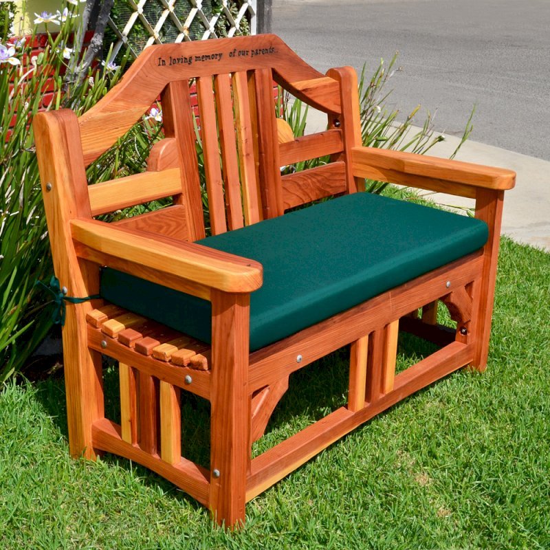 Bench Cushion Wooden Benches Forever Redwood