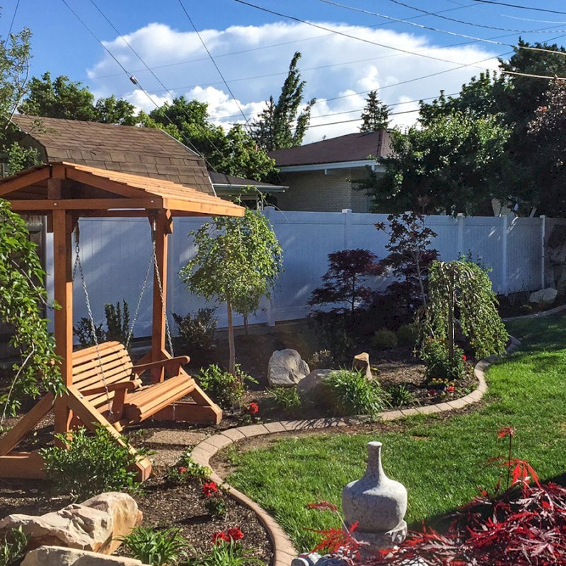Bench Swing Sets (Options: Large Bench, Include Swing Roof, Old-Growth Redwood, Ensenada Style Seat, No Engraving, Transparent Premium Sealant). Photo Courtesy of Ann Harrington of Salt Lake City, Utah. Bench Swing Sets (Options: Large Bench, Include Swing Roof, Old-Growth Redwood, Ensenada Style Seat, No Engraving, Transparent Premium Sealant). Photo Courtesy of Ann Harrington of Salt Lake City, Utah.