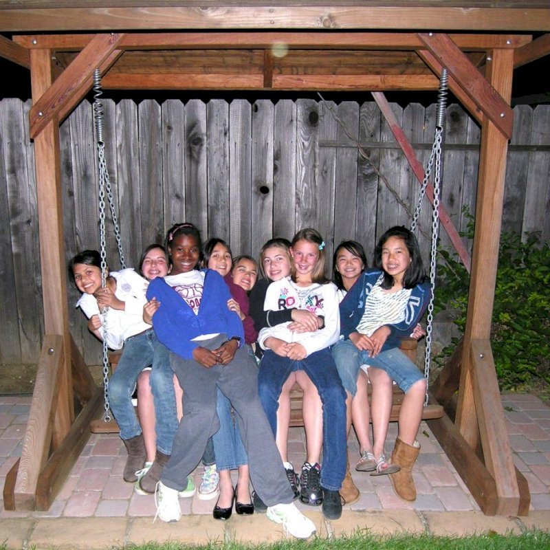 When the party gets out of control... we can send replacement springs! Bench Swing Set (Options: Large Bench, Include Swing Roof, Mature Redwood, Classic Style Seat, No Engraving, Transparent Premium Sealant). Photo Courtesy of Steve Churchwell of Sacramento, CA. When the party gets out of control... we can send replacement springs! Bench Swing Set (Options: Large Bench, Include Swing Roof, Mature Redwood, Classic Style Seat, No Engraving, Transparent Premium Sealant). Photo Courtesy of Steve Churchwell of Sacramento, CA.