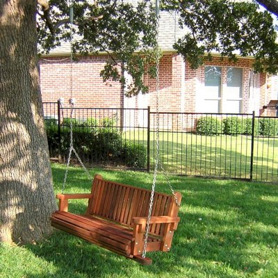 Bench Swings (Seats Only) (Options: Large Garden Bench, Mature Redwood, Classic Seat Design, No Engravin, All Tree Hanging Hardware, Transparent Premium Sealant).