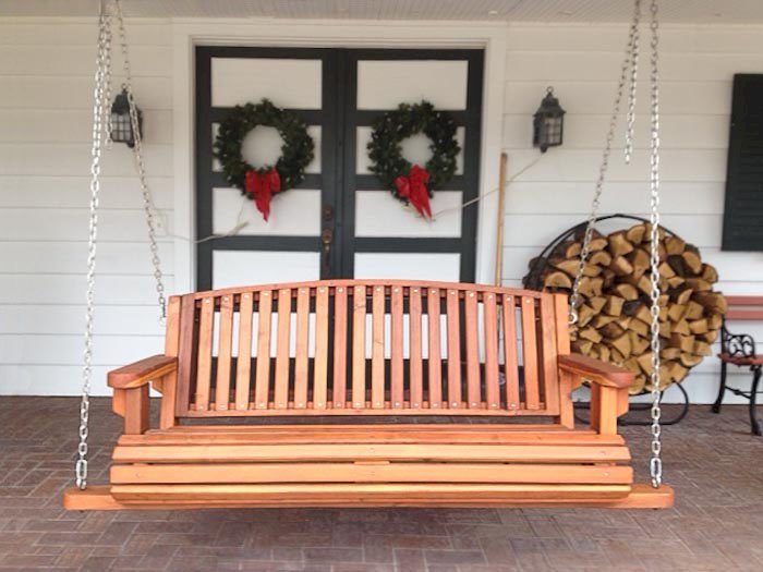Bench Swings (Seats Only) (Options: Large Garden Bench, California Redwood, Luna Backrest Seat, No Engraving, All Beam Hanging Hardware, Transparent Premium Sealant). Bench Swings (Seats Only) (Options: Large Garden Bench, California Redwood, Luna Backrest Seat, No Engraving, All Beam Hanging Hardware, Transparent Premium Sealant).