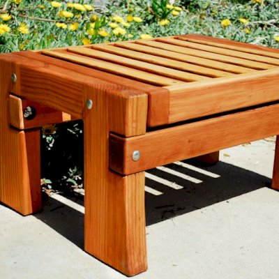 Brian's Side Tables (Options: 24" L x 18" W, California Redwood, 12" H, Transparent Premium Sealant).