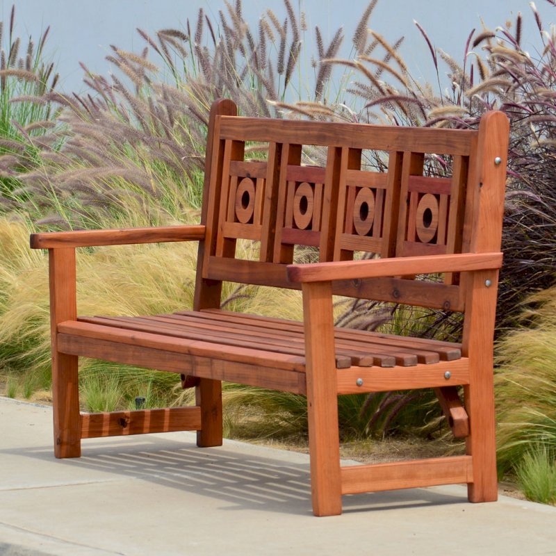 Caneel Bay Bench (Options: 6 ft, Old-Growth Redwood, No Cushion, No Engraving, Transparent Premium Sealant). Caneel Bay Bench (Options: 6 ft, Old-Growth Redwood, No Cushion, No Engraving, Transparent Premium Sealant).