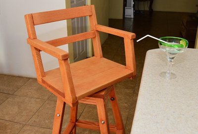 Captain's Redwood Bar Stool