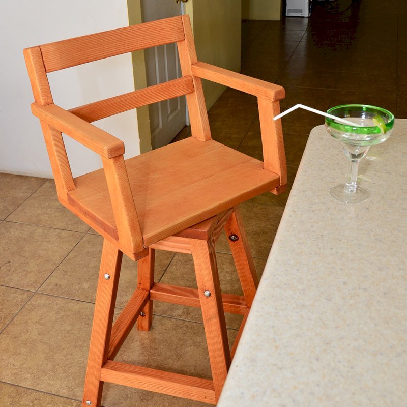 Captain's Bar Stool (Options: Douglas-fir, Swivel Seat, 31" H, No Cushion, Transparent Premium Sealant) Captain's Bar Stool (Options: Douglas-fir, Swivel Seat, 31" H, No Cushion, Transparent Premium Sealant)