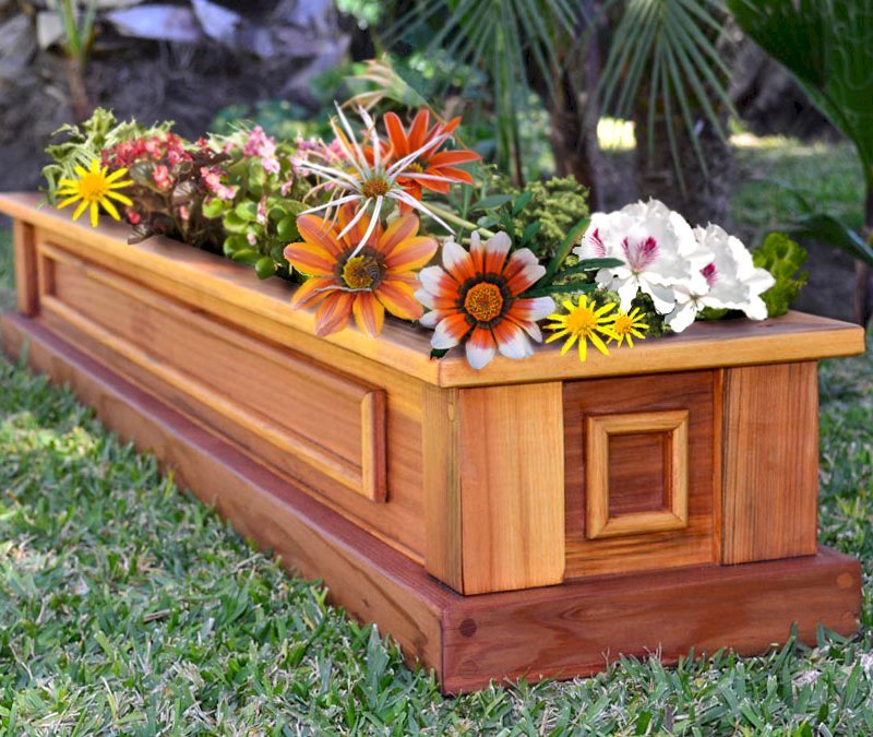 Carmel Box Planters (Options: 60" L, 10.5" W, 7.5" H, California Redwood, Standard Base, No Steel Hangers, No fit over railings, No Growing Vegetables, Transparent Premium Sealant). Yes, the flowers are made of silk, but they looked so pretty we had to include them! Carmel Box Planters (Options: 60" L, 10.5" W, 7.5" H, California Redwood, Standard Base, No Steel Hangers, No fit over railings, No Growing Vegetables, Transparent Premium Sealant). Yes, the flowers are made of silk, but they looked so pretty we had to include them!