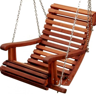 The Ensenada Seat Design Option for the Armchair Garden Swing (No Extra Charge). 
