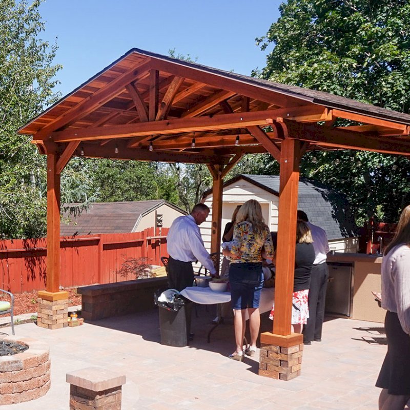 Del Norte Outdoor Kitchen Pavilion Redwood Kit For Del Norte Outdoor Kitchen Pavilion Redwood Kit For