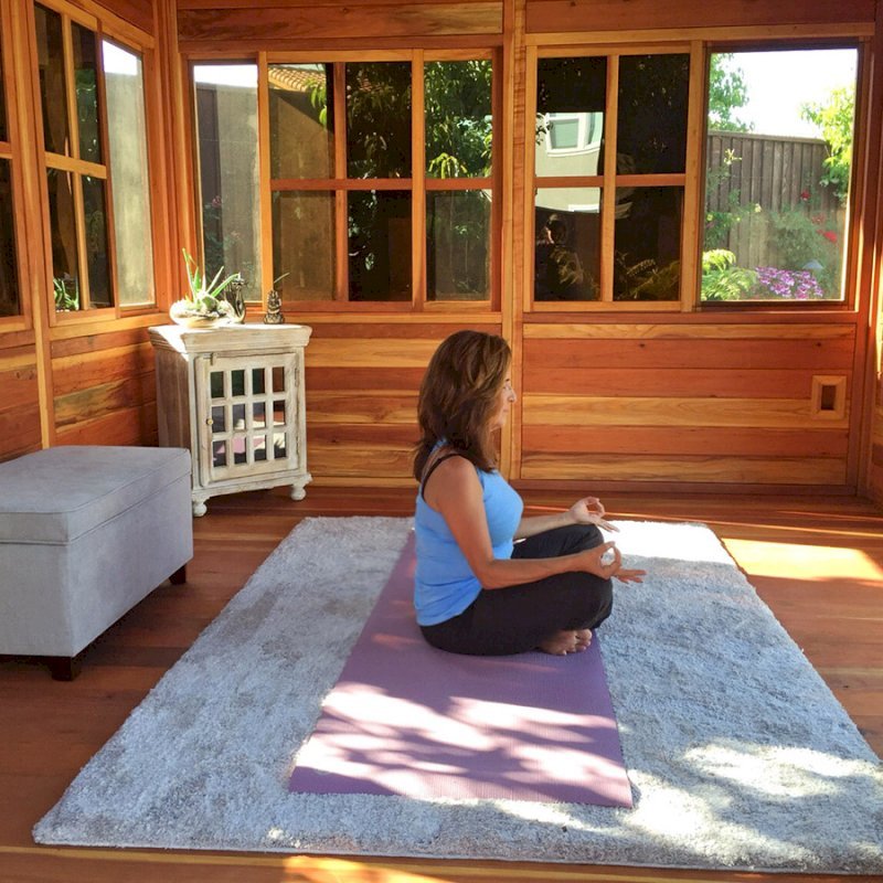Dream Gazebos (Options: 7ft Wall Height, 10' L, 12' W, California Redwood, All Sliding Windows with Screens, 4' x 4' Skylight, 30" H Siding Below Windows, Horizontal Siding, Japanese Doors, Complete Floor, Set of Shingles, Transparent Premium Sealant). Photo Courtesy of Yvonne Bannister of Morgan Hill, CA. Dream Gazebos (Options: 7ft Wall Height, 10' L, 12' W, California Redwood, All Sliding Windows with Screens, 4' x 4' Skylight, 30" H Siding Below Windows, Horizontal Siding, Japanese Doors, Complete Floor, Set of Shingles, Transparent Premium Sealant). Photo Courtesy of Yvonne Bannister of Morgan Hill, CA.