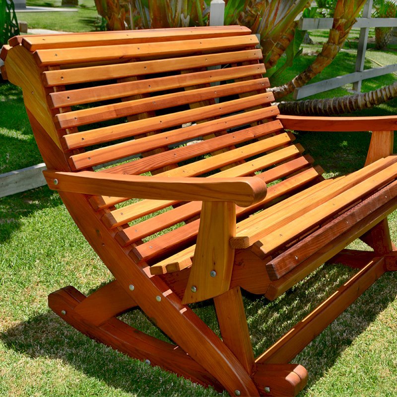Ensenada Rocking Bench (Options: 4 ft L, California Redwood, No cushion, No Engraving, Transparent Premium Sealant). Ensenada Rocking Bench (Options: 4 ft L, California Redwood, No cushion, No Engraving, Transparent Premium Sealant).