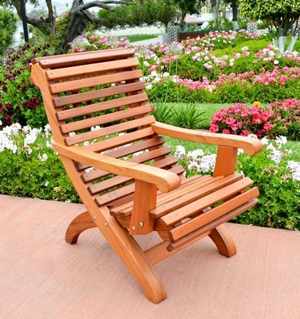 Ensenada Wood Easy Chair (Options: Standard Size, Mature Redwood, No Cushion, No Ottoman, Transparent Premium Sealant) Ensenada Wood Easy Chair (Options: Standard Size, Mature Redwood, No Cushion, No Ottoman, Transparent Premium Sealant)
