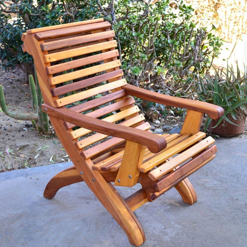 Ensenada Wood Easy Chair (Options: Standard Size, California Redwood, No Cushion, No Ottoman, Transparent Premium Sealant). Ensenada Wood Easy Chair (Options: Standard Size, California Redwood, No Cushion, No Ottoman, Transparent Premium Sealant).