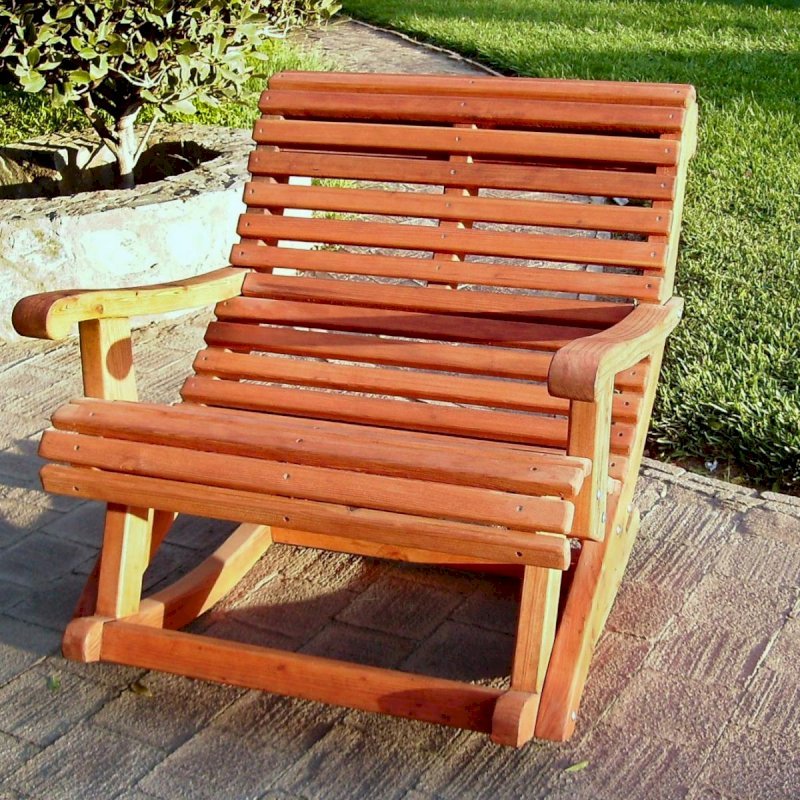 Ensenada Highback Rocking Chair (Options: Extra Wide, Mature Redwood, No Cushion, Transparent Premium Sealant). Ensenada Highback Rocking Chair (Options: Extra Wide, Mature Redwood, No Cushion, Transparent Premium Sealant).