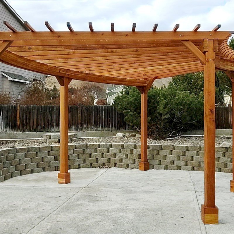 Fan Shaped Wood Pergola Kit For Sale