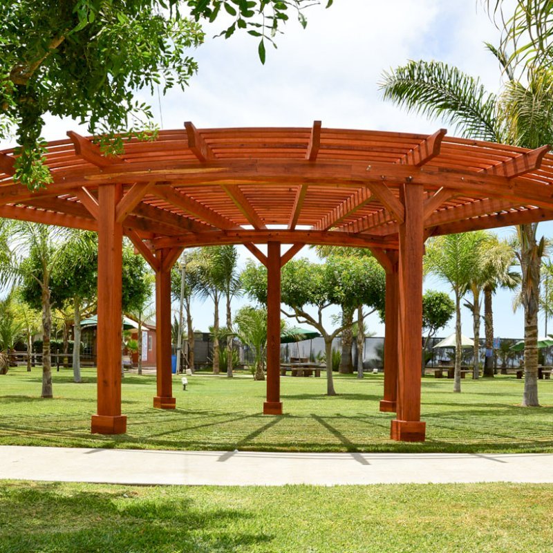 Fan Shaped Wood Pergola Kit for Sale