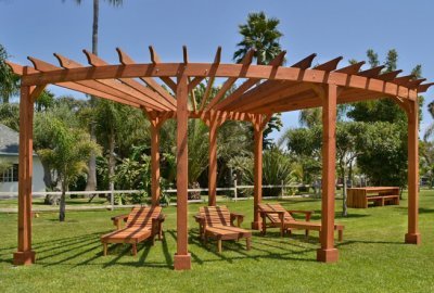 Fan Shaped Corner Pergola Kit
