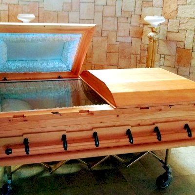 Forever All Natural Wood Casket (Options: Douglas-fir, Standard Cover).