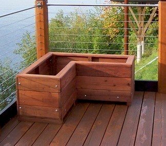 Forever Corner Planters (Options: 48x18x18, Old-Growth Redwood, 3/4 Feet, No Trellis, No Growing Vegetables, Transparent Premium Sealant). Photo Courtesy of Mr. Donald McGee of Mukilteo, WA. Forever Corner Planters (Options: 48x18x18, Old-Growth Redwood, 3/4 Feet, No Trellis, No Growing Vegetables, Transparent Premium Sealant). Photo Courtesy of Mr. Donald McGee of Mukilteo, WA.