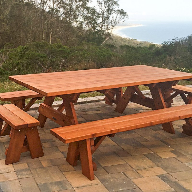 Forever Wood Picnic Tables Built To Last Decades Forever Redwood