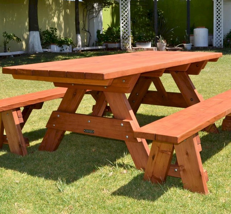 Forever Wood Picnic Tables Built To Last Decades Forever Redwood