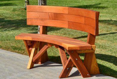 Fullback Arc Wood Picnic Bench