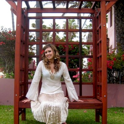 Garden Arbor Bench (Options: 74" W x 32" D, Old-Growth Redwood, Add Bench, No Anchor Kit, Transparent Premium Sealant). Photo Courtesy of Ms. Hayley Hall of Sonoma County, CA