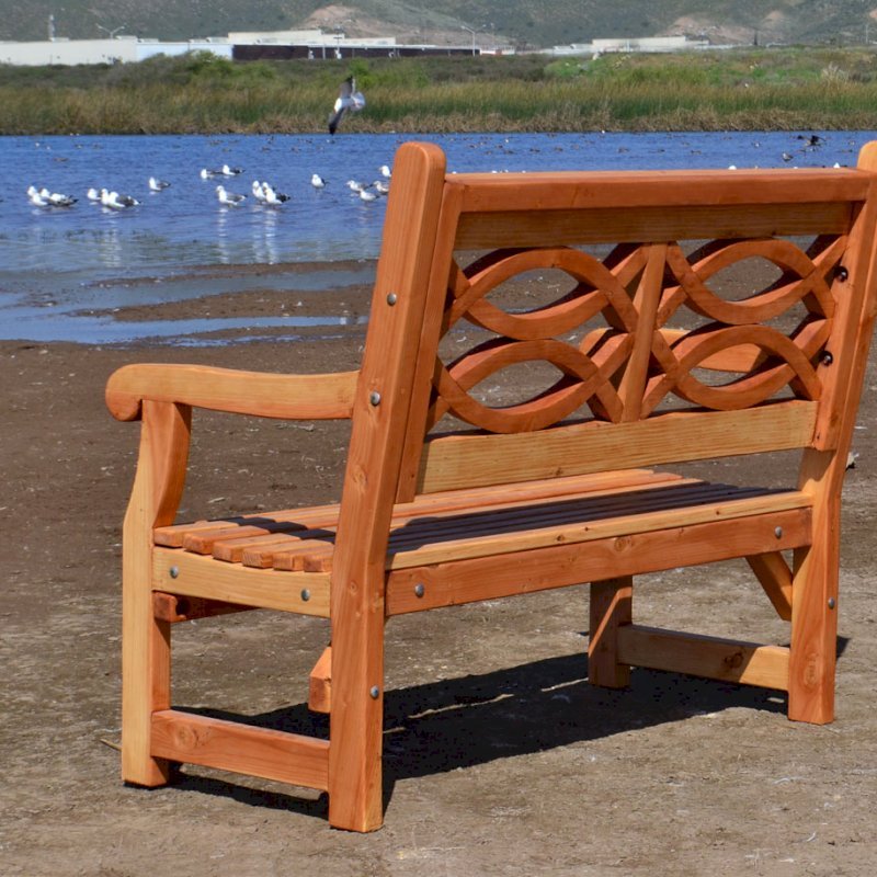 Hennell Wooden Garden Bench (Options: 4 ft, Douglas-fir, No Cushion, No Engraving, Transparent Premium Sealant). Hennell Wooden Garden Bench (Options: 4 ft, Douglas-fir, No Cushion, No Engraving, Transparent Premium Sealant).