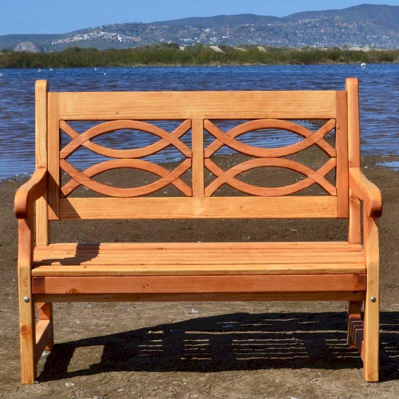 Hennell Wooden Garden Bench (Options: 4 ft, Douglas-fir, No Cushion, No Engraving, Transparent Premium Sealant). Hennell Wooden Garden Bench (Options: 4 ft, Douglas-fir, No Cushion, No Engraving, Transparent Premium Sealant).