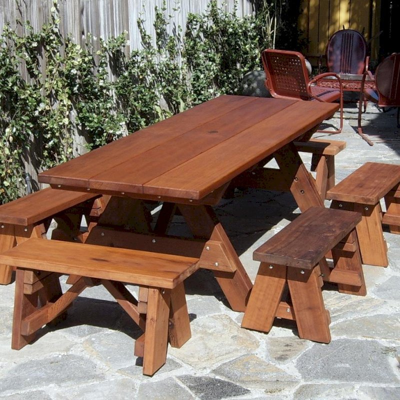 Large Wooden Picnic Table Custom Wood Picnic Table Kit