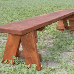 Redwood Outdoor Picnic Bench Made with Extra Wide Boards