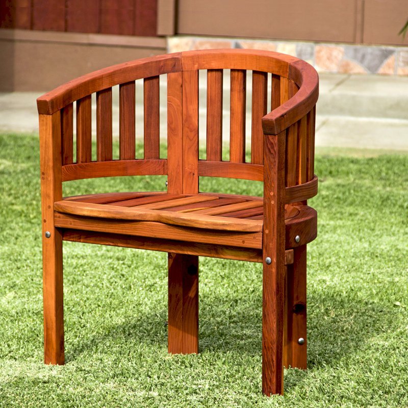 Jane's Key West Chair (Options: California Redwood, No Cushion, No Engraving, Transparent Premium Sealant). Photo Courtesy of M. Bucmaniuk of San Juan Bautista, CA. Jane's Key West Chair (Options: California Redwood, No Cushion, No Engraving, Transparent Premium Sealant). Photo Courtesy of M. Bucmaniuk of San Juan Bautista, CA.