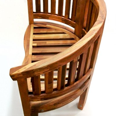 Jane's Key West Bench (Options: Mosaic Redwood, No Cushion, No Engraving, Transparent Premium Sealant).