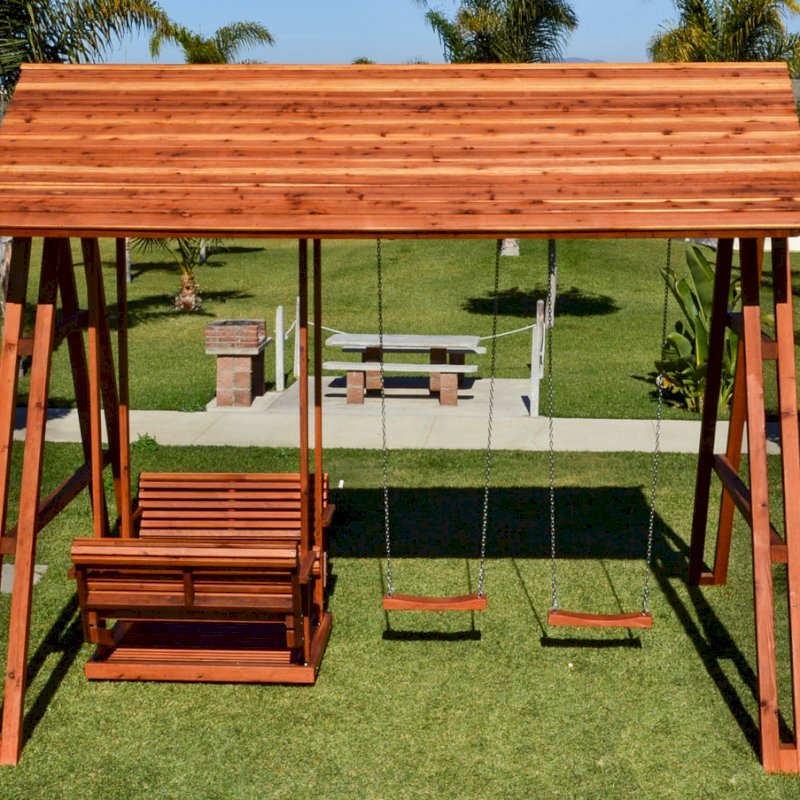 Jean's Ultimate Swing Set Forever Redwood