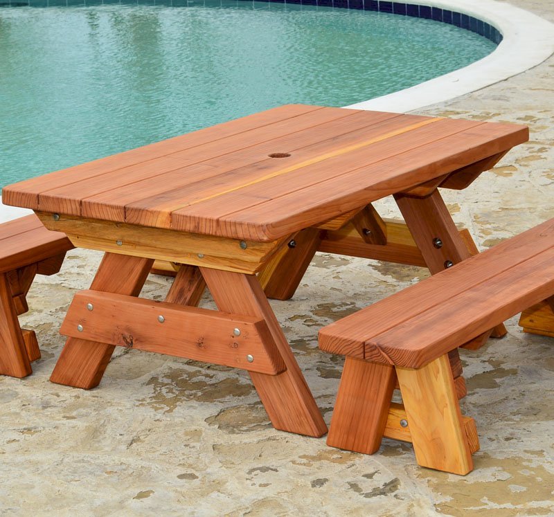 Picnic Table Plans Detached Benches - sinhala21.blogspot.com