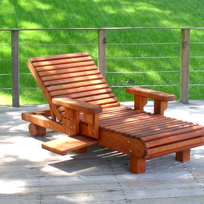 La Grange Redwood Lounger (Options: Single, Mature Redwood, Snack Tray on Rigth Side, 13" H, Wheels, 4" Thick Cushion, 2 section cushion,Transparent Premium Sealant). Photo Courtesy of Susan and Igor B. of Napa, CA La Grange Redwood Lounger (Options: Single, Mature Redwood, Snack Tray on Rigth Side, 13" H, Wheels, 4" Thick Cushion, 2 section cushion,Transparent Premium Sealant). Photo Courtesy of Susan and Igor B. of Napa, CA