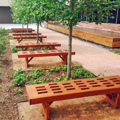 Lighthouse Garden Benches (Options: 6 ft L x 17 3/4 inches W x 17 inches H, Mature Redwood, No Cushion, No Engraving, Transparent Premium Sealant).
