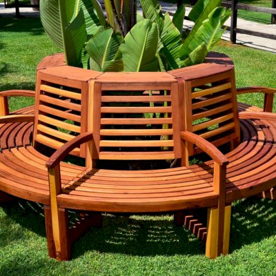 Wooden tree seat on sale