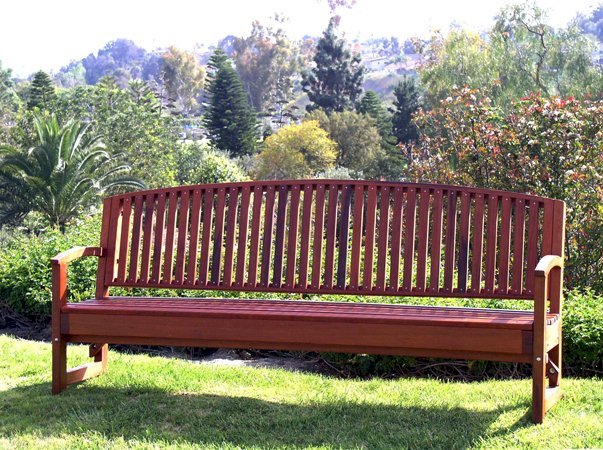 Luna Wood Bench (Options: 8 ft, Old-Growth Redwood, No Cushion, No Engraving, Transparent Premium Sealant). Luna Wood Bench (Options: 8 ft, Old-Growth Redwood, No Cushion, No Engraving, Transparent Premium Sealant).
