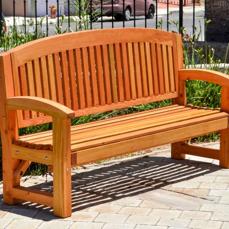 Luna Memorial Bench (Options: 5 ft, Douglas-fir, No Cushion, No Engraving, Transparent Premium Sealant). Luna Memorial Bench (Options: 5 ft, Douglas-fir, No Cushion, No Engraving, Transparent Premium Sealant).