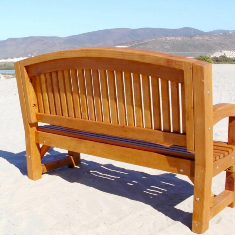 Luna Memorial Bench (Options: 5 ft, Douglas-fir, No Cushion, No Engraving, Transparent Premium Sealant). Luna Memorial Bench (Options: 5 ft, Douglas-fir, No Cushion, No Engraving, Transparent Premium Sealant).