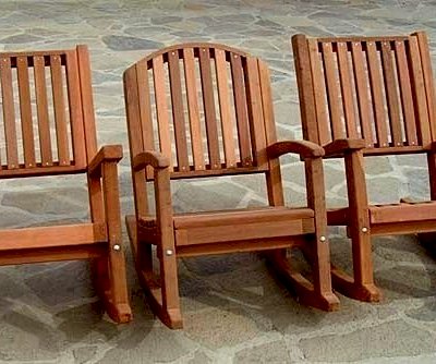 Design Comparisons Between Massive, Luna, and Ruth Deep Rocking Chair - Mature Redwood with Transparent Premium Sealant.