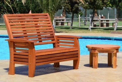 Marazul Wood Outdoor Loveseat