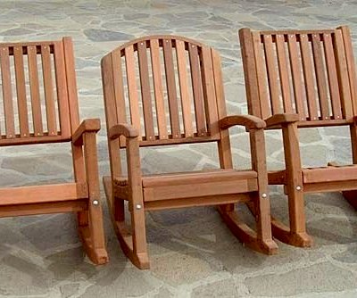 Design Comparison: Luna, Ruth and Massive Wooden Rocking Chair - Mature Redwood with Transparent Premium Sealant.