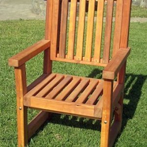 Massive Wooden Dining Chair, Custom Made from Redwood
