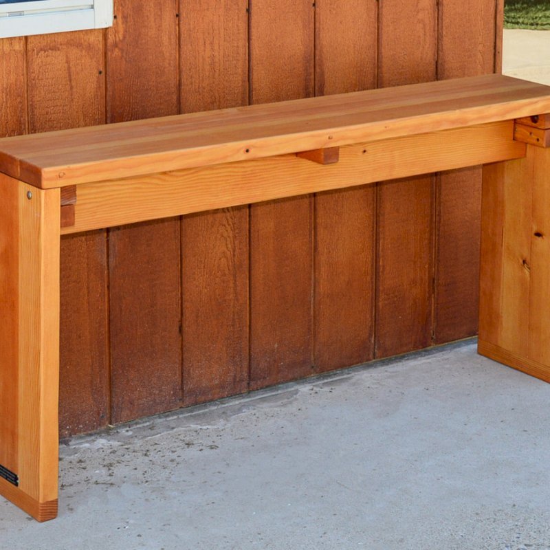Maynard's Hall Tables like to be outdoors too! (Options: 5 ft, 11 1/2-inch Wide Tabletop, Douglas-fir, Seamless Tabletop, Transparent Premium Sealant). Maynard's Hall Tables like to be outdoors too! (Options: 5 ft, 11 1/2-inch Wide Tabletop, Douglas-fir, Seamless Tabletop, Transparent Premium Sealant).