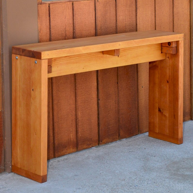 Maynard's Hall Tables like to be outdoors too! (Options: 4 ft, 11 1/2-inch Wide Tabletop, Douglas-fir, Seamless Tabletop, Transparent Premium Sealant). Maynard's Hall Tables like to be outdoors too! (Options: 4 ft, 11 1/2-inch Wide Tabletop, Douglas-fir, Seamless Tabletop, Transparent Premium Sealant).