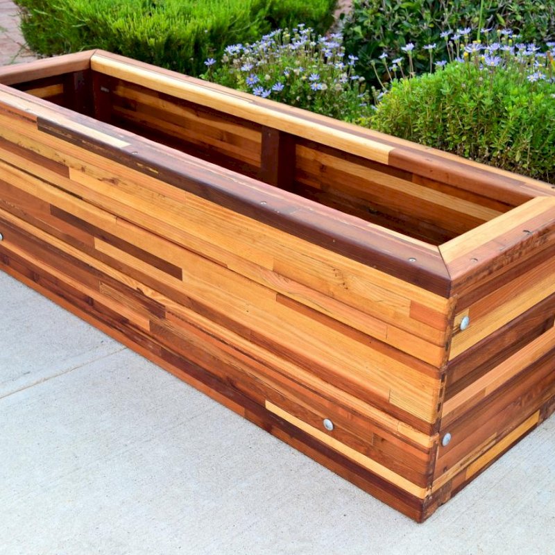 Mendocino Planters (Options: 36" L, 18" W x 18" H, Mosaic Eco-Wood, No Stand or Feet, No Casters, No Trellis, No Growing Vegetables, Transparent Premium Sealant). Mendocino Planters (Options: 36" L, 18" W x 18" H, Mosaic Eco-Wood, No Stand or Feet, No Casters, No Trellis, No Growing Vegetables, Transparent Premium Sealant).