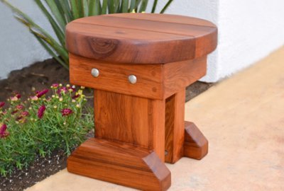 Mini 12 Inch Round Wood Side Table